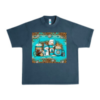 Midnight Navy winter snowman coffee Urban Heavy Tee - Jasminsmagicworld