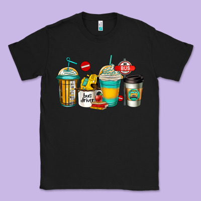 School Bus Driver Coffee Cups Classic Tee Designed By Jasminsmagicworld
