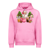 Fuchsia Pink pink christmas santa coffe cups Urban Hoodie - CowGirlArtShop