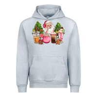 Heather Grey pink christmas santa coffe cups Urban Hoodie - CowGirlArtShop