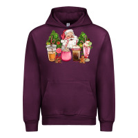 Pink Christmas Santa Coffe Cups Urban Hoodie | Teevron