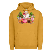 Pigment Peanut Butter pink christmas santa coffe cups Urban Hoodie - CowGirlArtShop