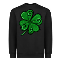 Black St. Patrick's Day Shamrock Heavyweight Sweatshirt - Jasminsmagicworld