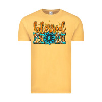 Vintage Mustard blessed mom with gemstone Vintage Tee - AdoDesignShop