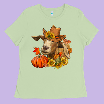 Ladies Tee Fall Goat
