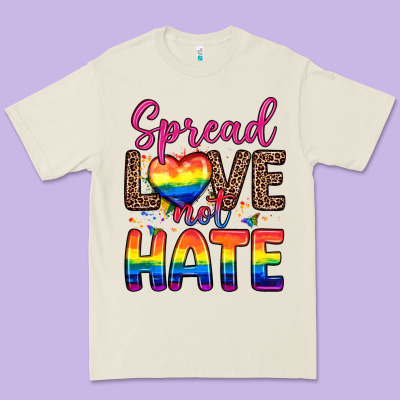 Spread Love Not Hate Premium Tee Designed By Zillion Design Studio