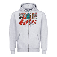 Heather Grey scrub life Zipper Hoodie - NancyCooperArtShop