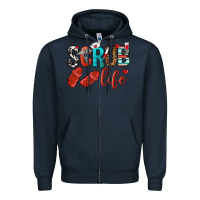 Navy scrub life Zipper Hoodie - NancyCooperArtShop
