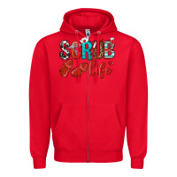 Red scrub life Zipper Hoodie - NancyCooperArtShop