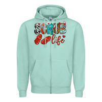 Seafoam scrub life Zipper Hoodie - NancyCooperArtShop