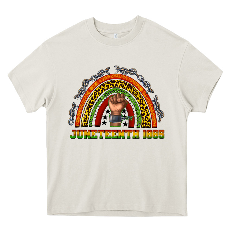 Juneteenth 1865 Rainbow Heavy Core Tee by texasbilliewilder | Teevron