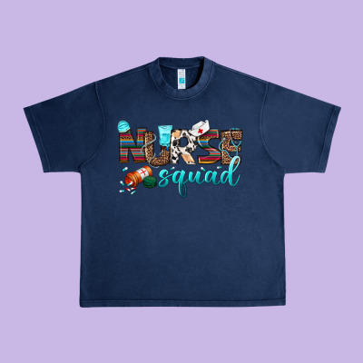 Nurse Squad Urban Heavy Tee Designed By Bundleandbundleshop