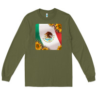 Mexican Flag Sunflowers And Leopard Coaster Long Sleeve Tee | Teevron
