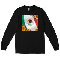 Black mexican flag sunflowers and leopard coaster Long Sleeve Tee - Jasminsmagicworld