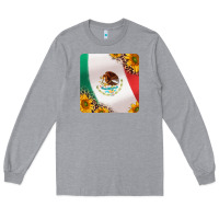 Heather Grey mexican flag sunflowers and leopard coaster Long Sleeve Tee - Jasminsmagicworld