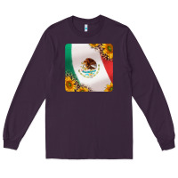 Plum mexican flag sunflowers and leopard coaster Long Sleeve Tee - Jasminsmagicworld
