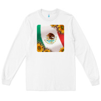 White mexican flag sunflowers and leopard coaster Long Sleeve Tee - Jasminsmagicworld