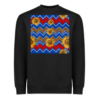 Black 4th of july sunflower seamless  pattern Heavyweight Sweatshirt - BundleAndBundleShop