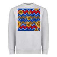 Heather Grey 4th of july sunflower seamless  pattern Heavyweight Sweatshirt - BundleAndBundleShop