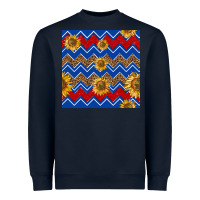 4th Of July Sunflower Seamless  Pattern Heavyweight Sweatshirt | Teevron