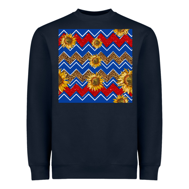 4th Of July Sunflower Seamless  Pattern Heavyweight Sweatshirt by BundleAndBundleShop | Teevron