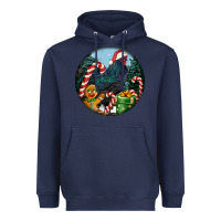 Navy jersey giant rooster christmas Heavyweight Hoodie - LillyAllenDesigns