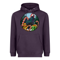 Plum jersey giant rooster christmas Heavyweight Hoodie - LillyAllenDesigns