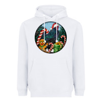 White jersey giant rooster christmas Heavyweight Hoodie - LillyAllenDesigns