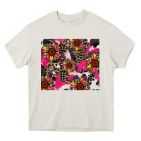 Cream sunflower cowhide Heavy Core Tee - Zillion Design Studio