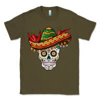 Army Green cinco de mayo sombrero skull Classic Tee - BarkalooDesign