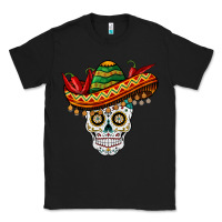 Black cinco de mayo sombrero skull Classic Tee - BarkalooDesign