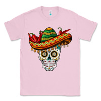 Bubblegum Pink cinco de mayo sombrero skull Classic Tee - BarkalooDesign