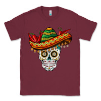 Burgundy cinco de mayo sombrero skull Classic Tee - BarkalooDesign