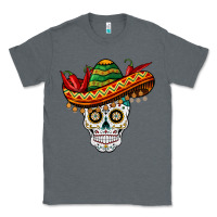 Charcoal Heather cinco de mayo sombrero skull Classic Tee - BarkalooDesign
