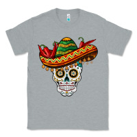 Heather Grey cinco de mayo sombrero skull Classic Tee - BarkalooDesign