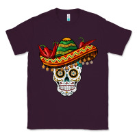 Plum cinco de mayo sombrero skull Classic Tee - BarkalooDesign