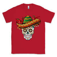 Red cinco de mayo sombrero skull Classic Tee - BarkalooDesign