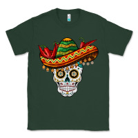 Sports Green cinco de mayo sombrero skull Classic Tee - BarkalooDesign