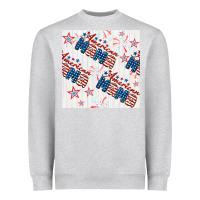 Heather Grey american mama seamless pattern Heavyweight Sweatshirt - BundleAndBundleShop