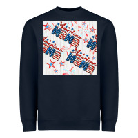 Navy american mama seamless pattern Heavyweight Sweatshirt - BundleAndBundleShop