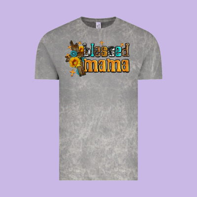 Blessed Mama Vintage Tee Designed By Adodesignshop