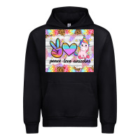 Black peace loeve unicorns Urban Hoodie - CowGirlArtShop
