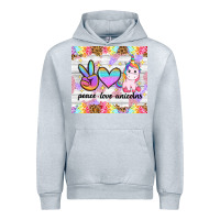 Heather Grey peace loeve unicorns Urban Hoodie - CowGirlArtShop