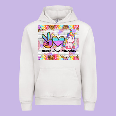 Peace Loeve Unicorns Urban Hoodie Designed By Cowgirlartshop