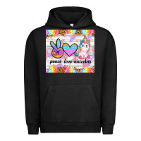 Pigment Black peace loeve unicorns Urban Hoodie - CowGirlArtShop