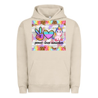 Pigment French Oak peace loeve unicorns Urban Hoodie - CowGirlArtShop