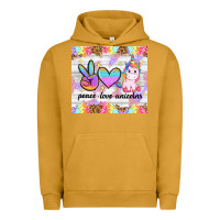 Pigment Peanut Butter peace loeve unicorns Urban Hoodie - CowGirlArtShop
