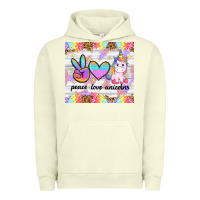 Pigment Pistachio peace loeve unicorns Urban Hoodie - CowGirlArtShop