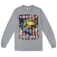 Heather Grey Reel Cool Dad Bass Long Sleeve Tee - LillyAllenDesigns