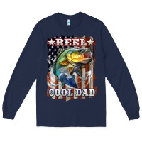 Navy Reel Cool Dad Bass Long Sleeve Tee - LillyAllenDesigns